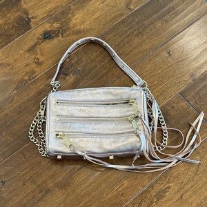 Rebecca Minkoff Metallic Chain Strap Crossbody Bag